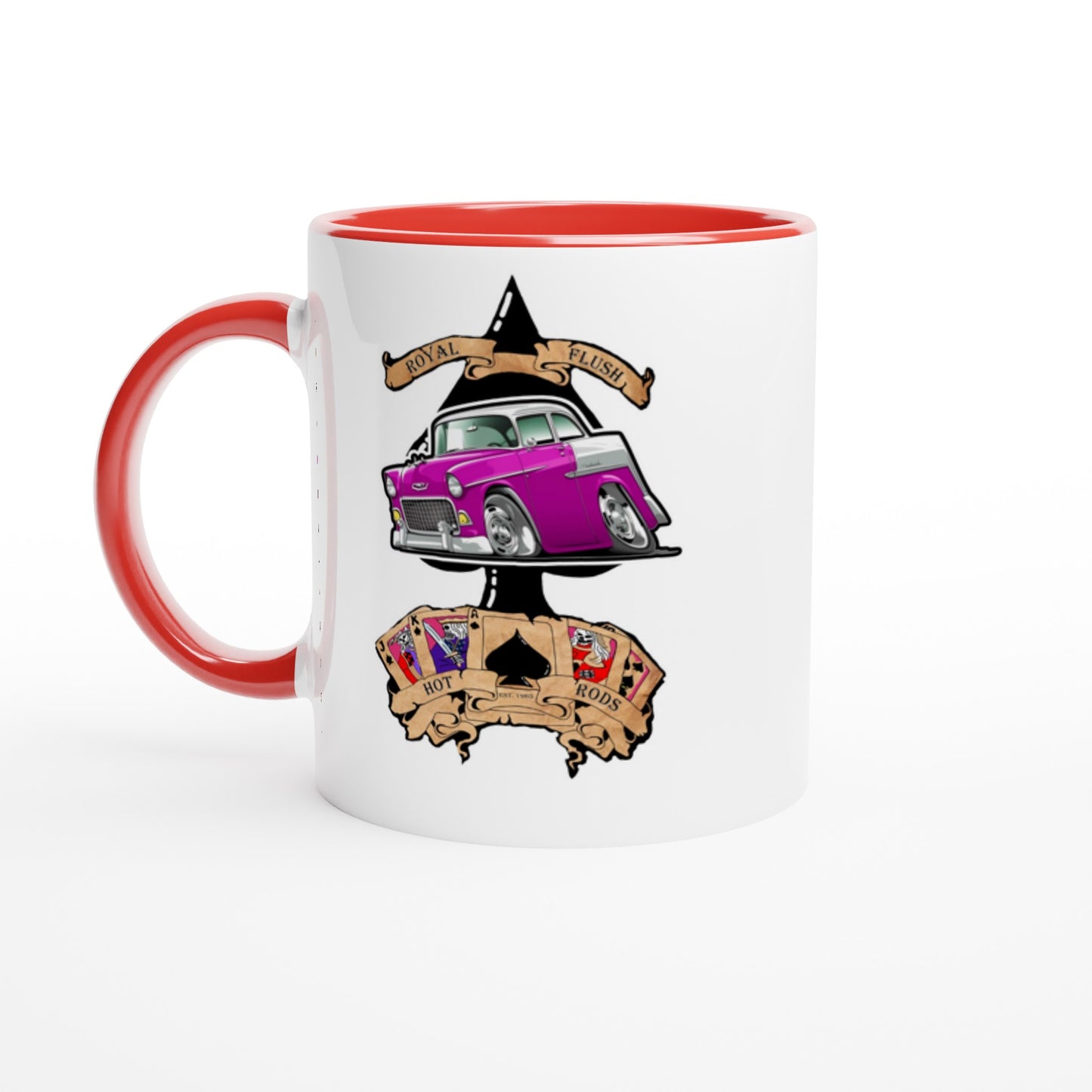 White 11oz Ceramic Mug with Color Inside