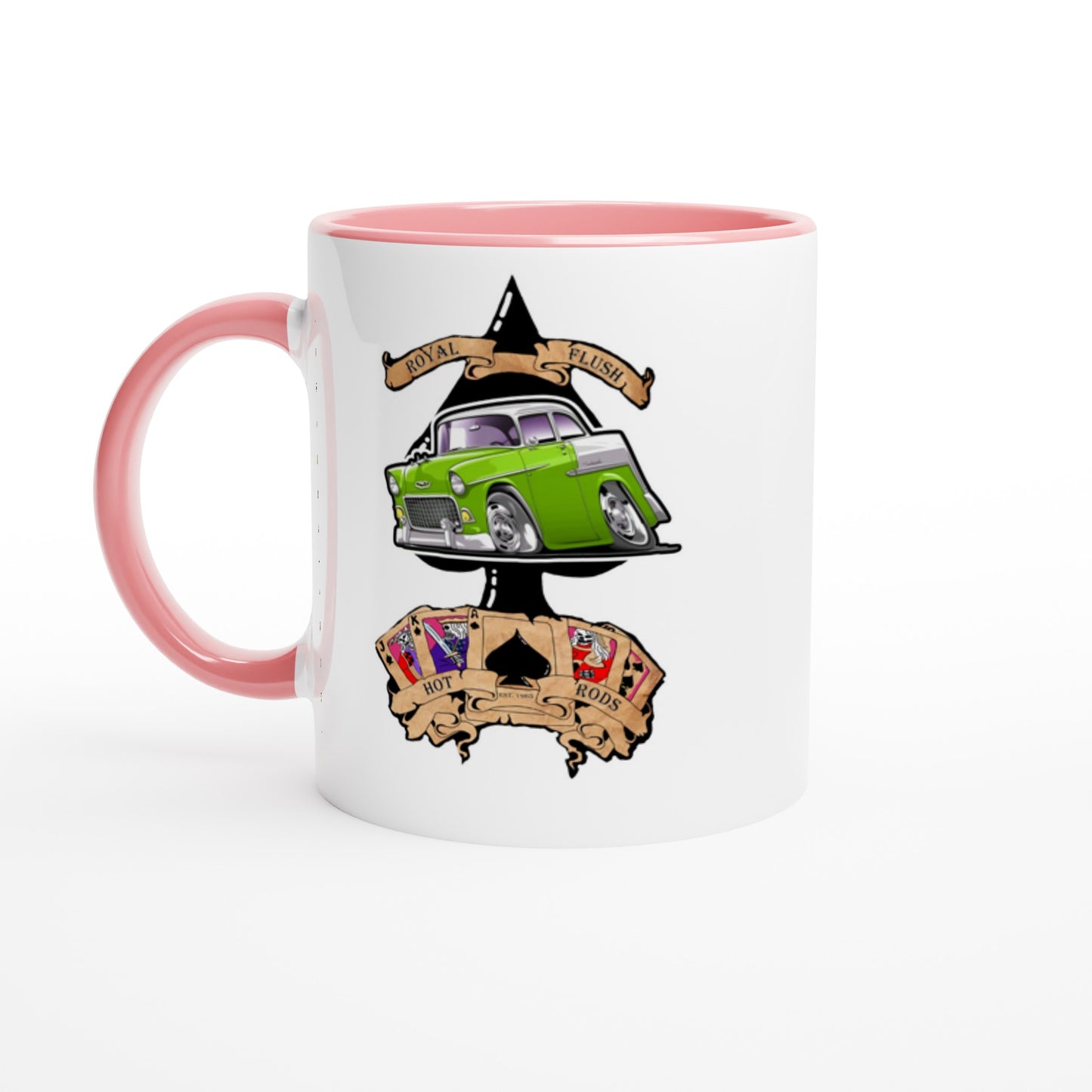 White 11oz Ceramic Mug with Color Inside