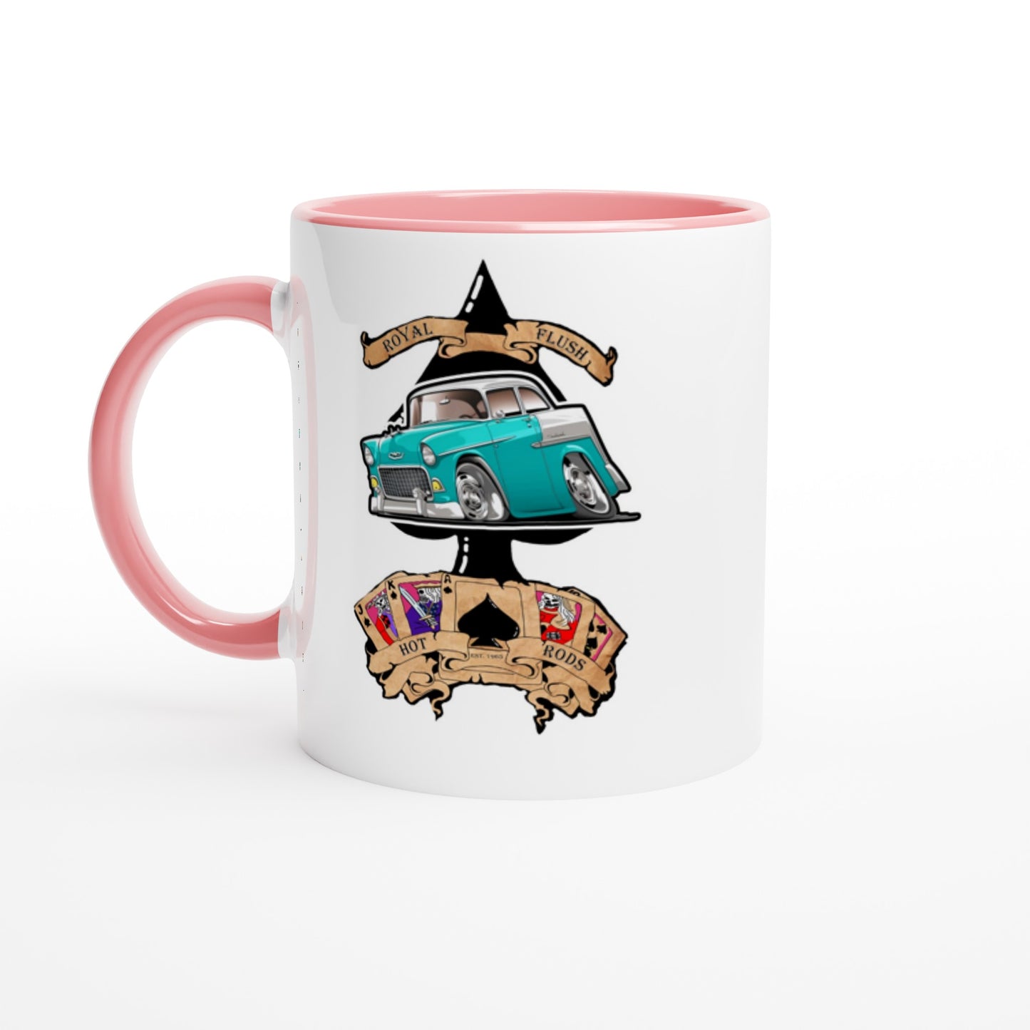 White 11oz Ceramic Mug with Color Inside