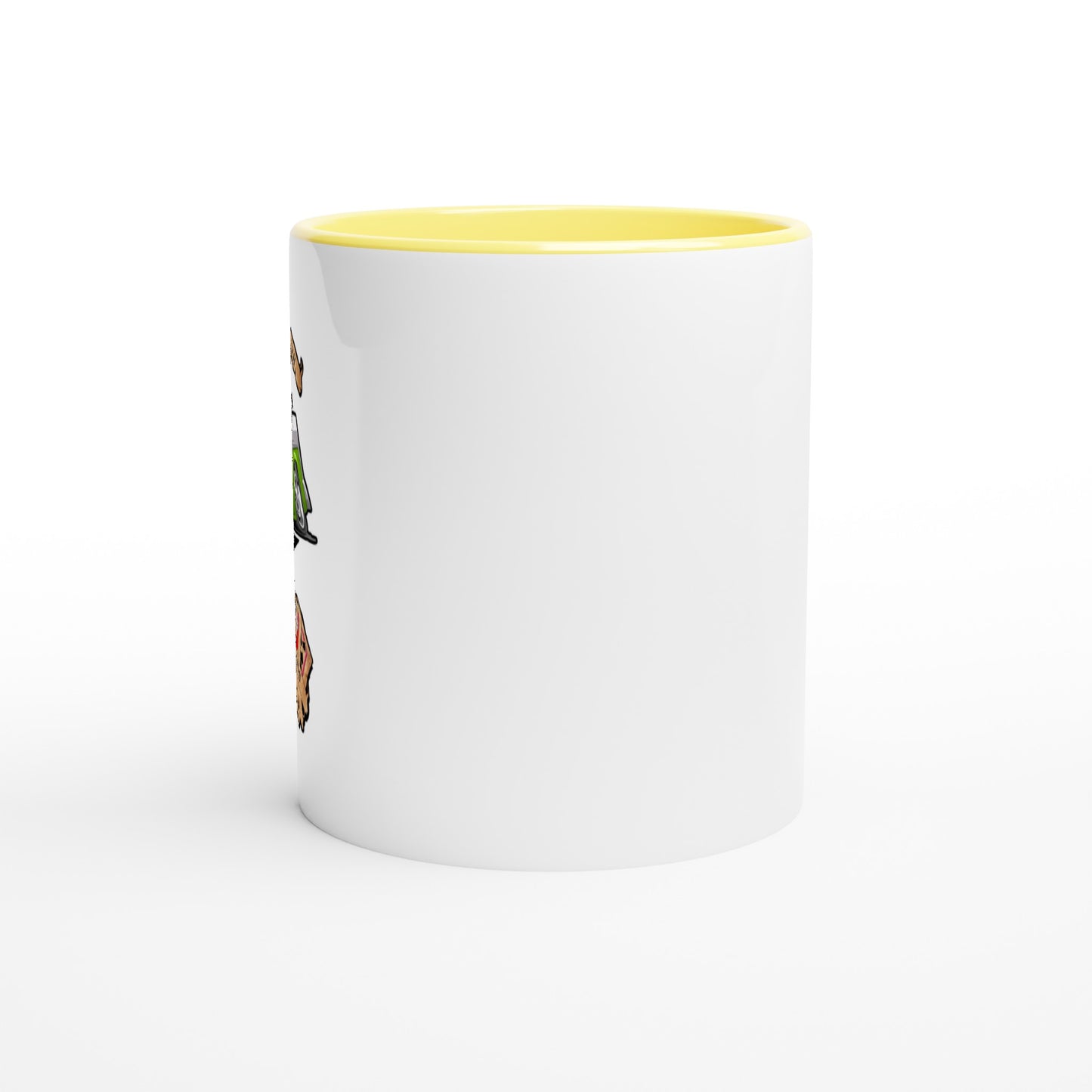 White 11oz Ceramic Mug with Color Inside