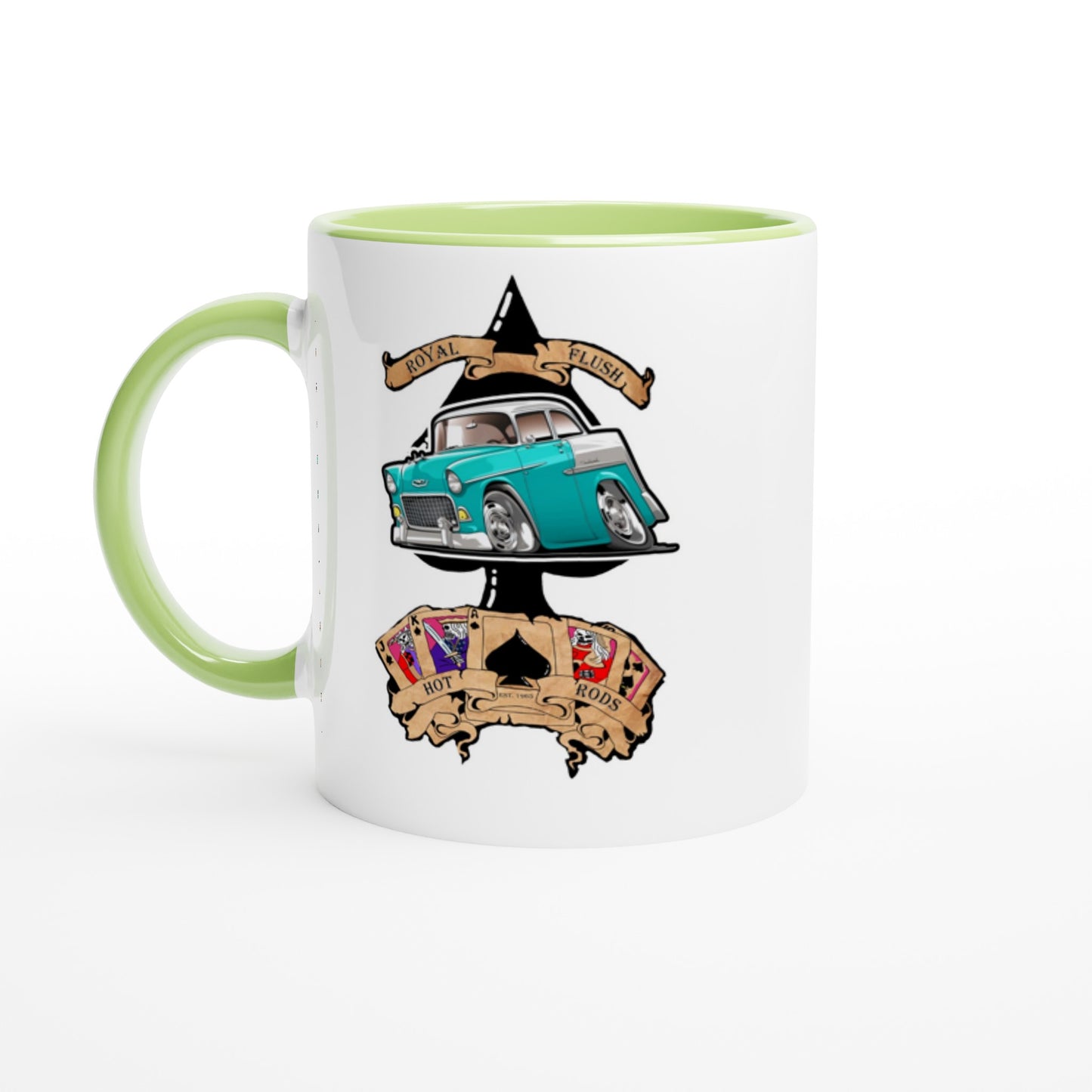 White 11oz Ceramic Mug with Color Inside