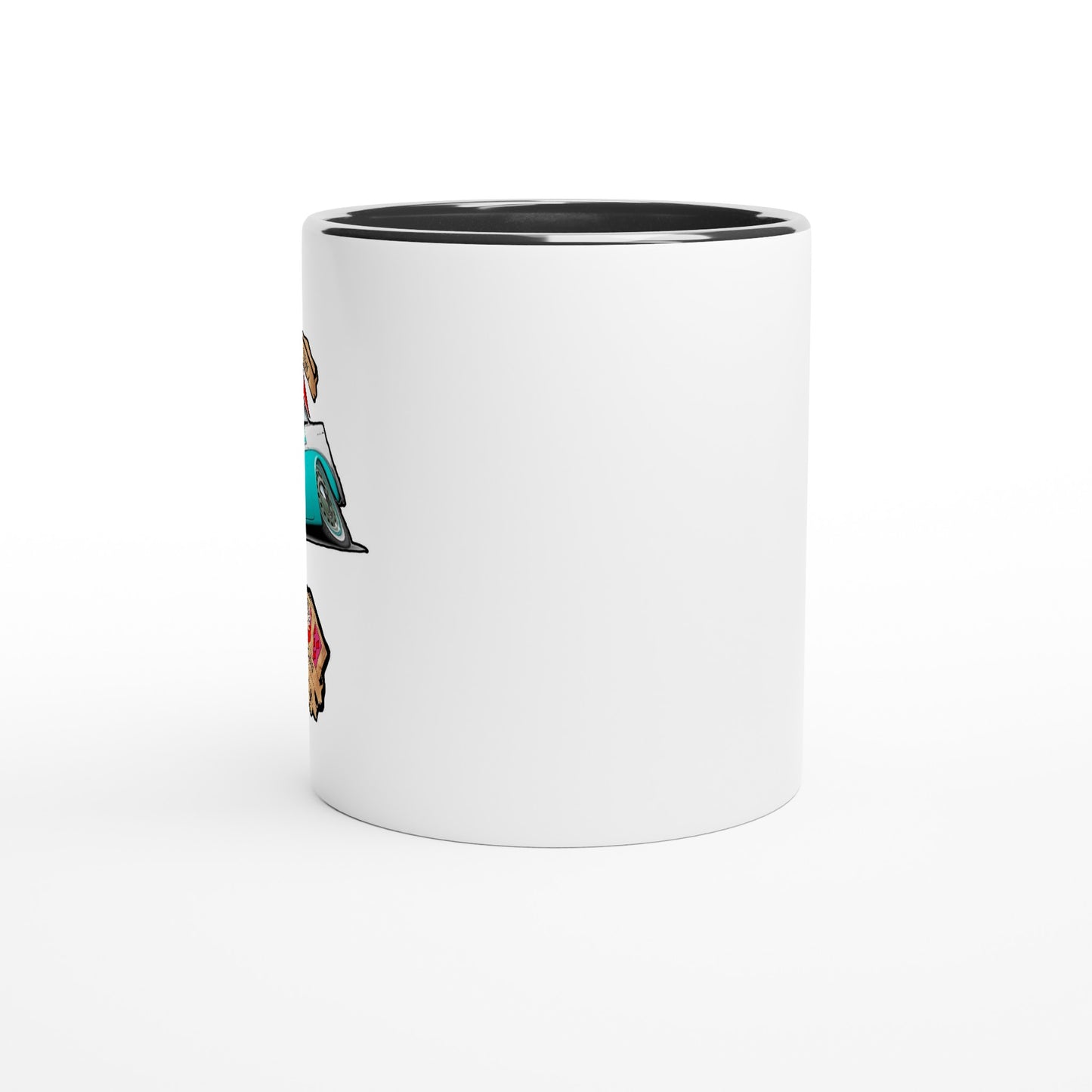 White 11oz Ceramic Mug with Color Inside