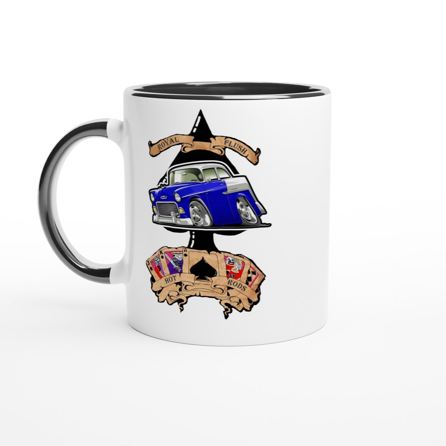 White 11oz Ceramic Mug with Color Inside