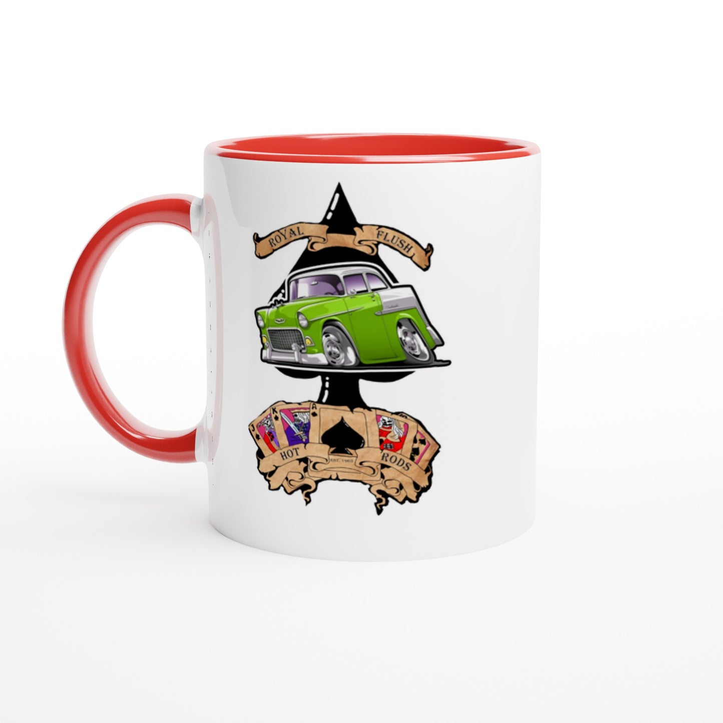 White 11oz Ceramic Mug with Color Inside