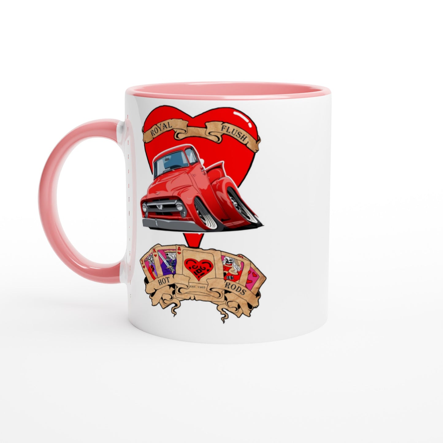 White 11oz Ceramic Mug with Color Inside