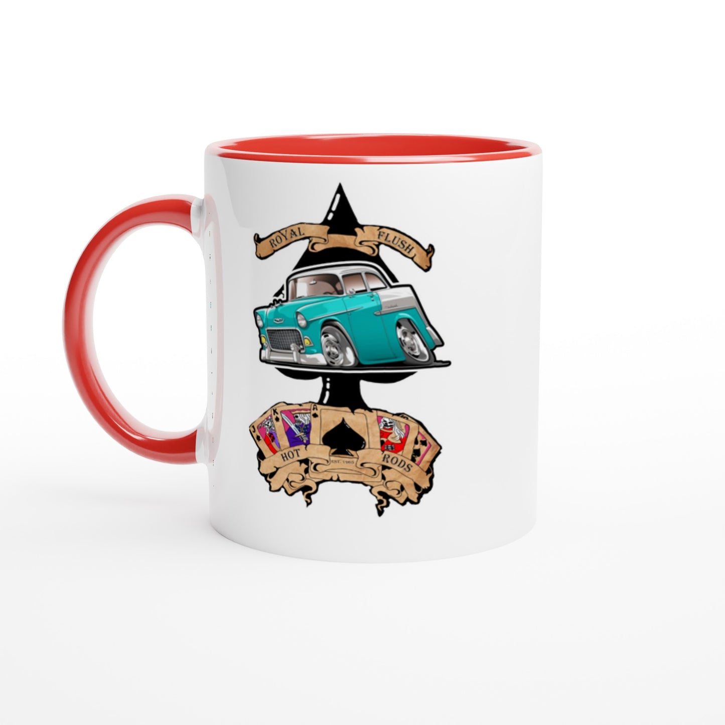 White 11oz Ceramic Mug with Color Inside
