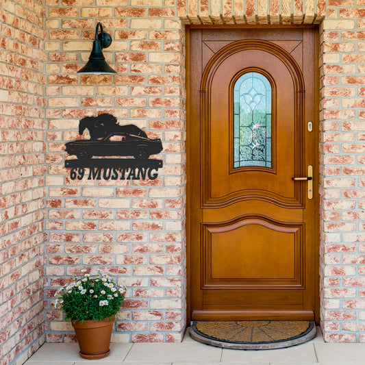 "Custom Metal Sign - 69 Mustang