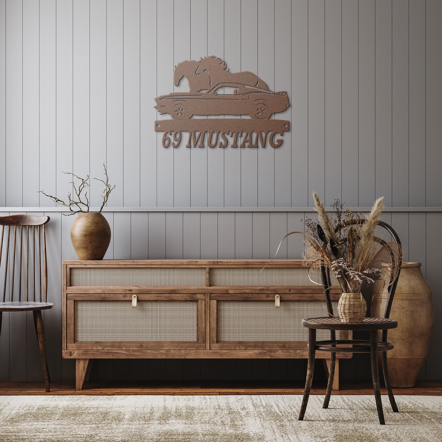 "Custom Metal Sign - 69 Mustang