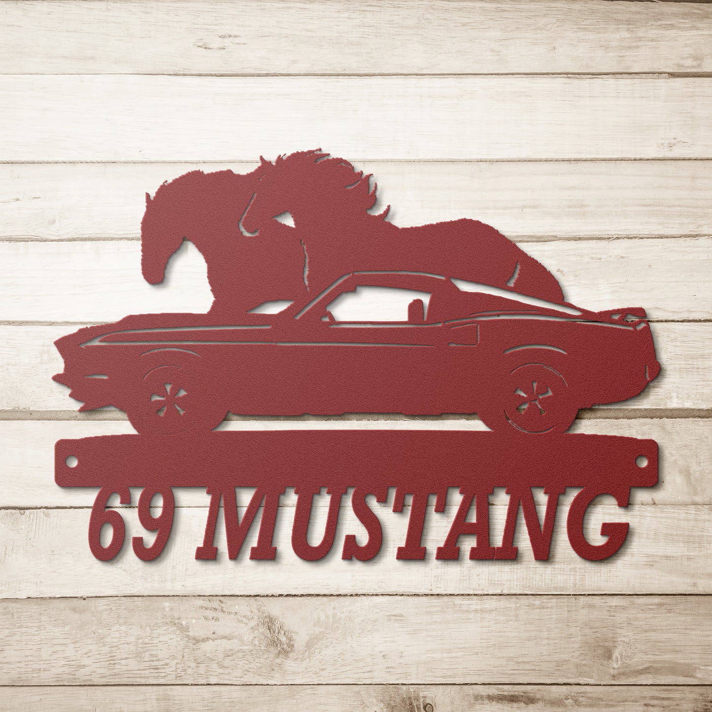 "Custom Metal Sign - 69 Mustang