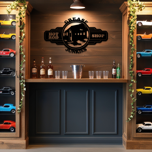 "Custom Metal Sign" - Personalized Hot Rod Shop