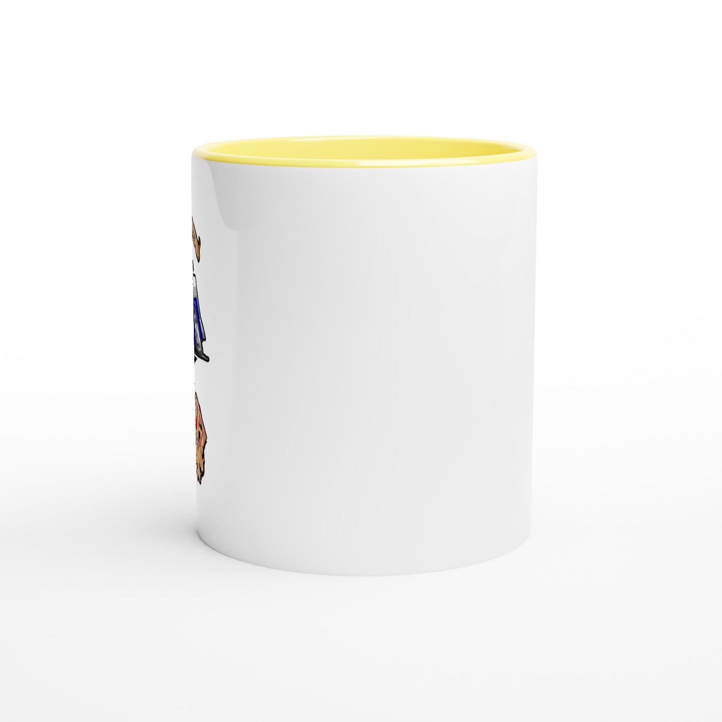 White 11oz Ceramic Mug with Color Inside