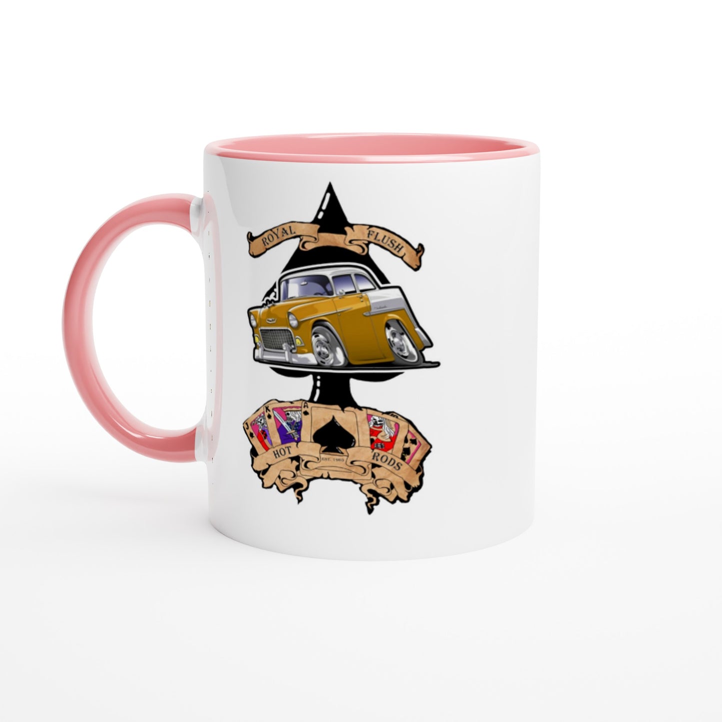 White 11oz Ceramic Mug with Color Inside