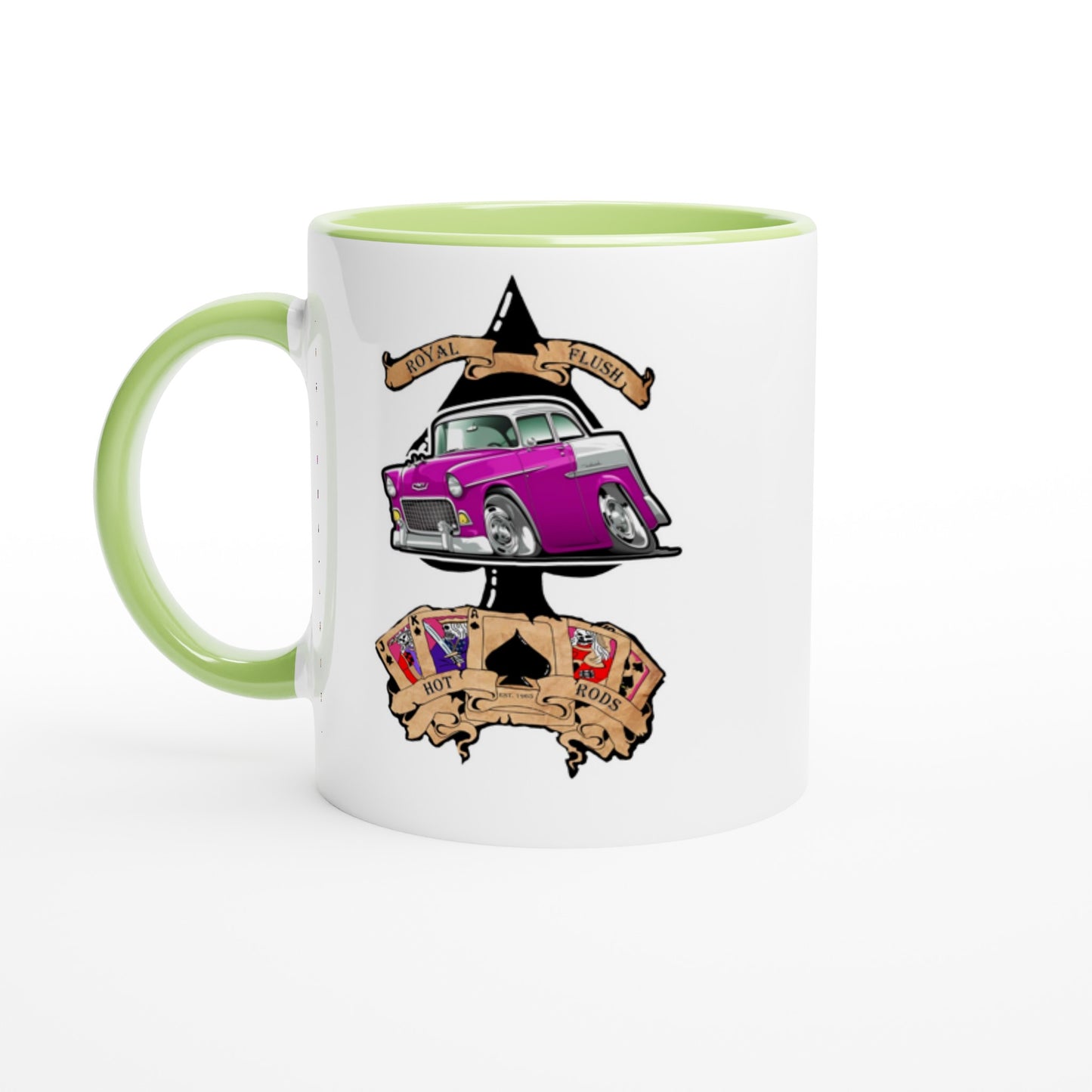 White 11oz Ceramic Mug with Color Inside