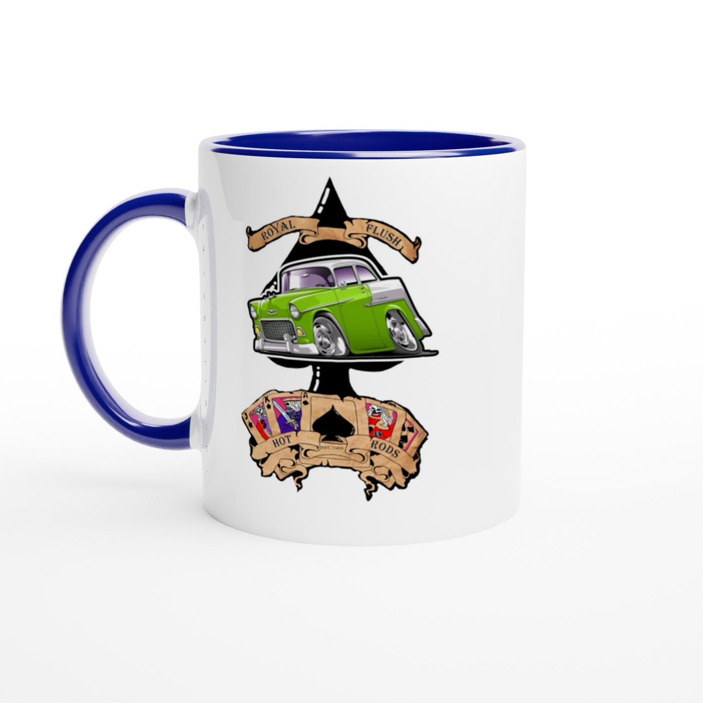 White 11oz Ceramic Mug with Color Inside
