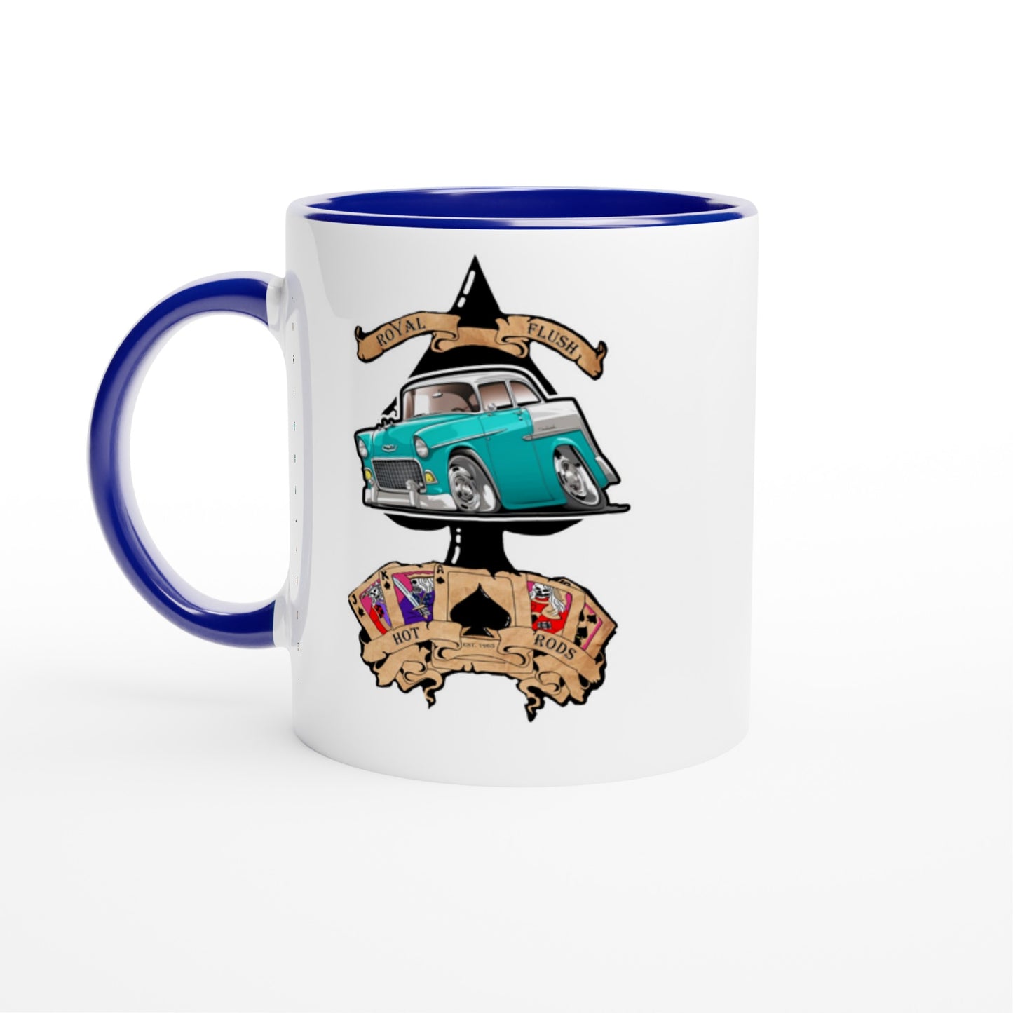 White 11oz Ceramic Mug with Color Inside
