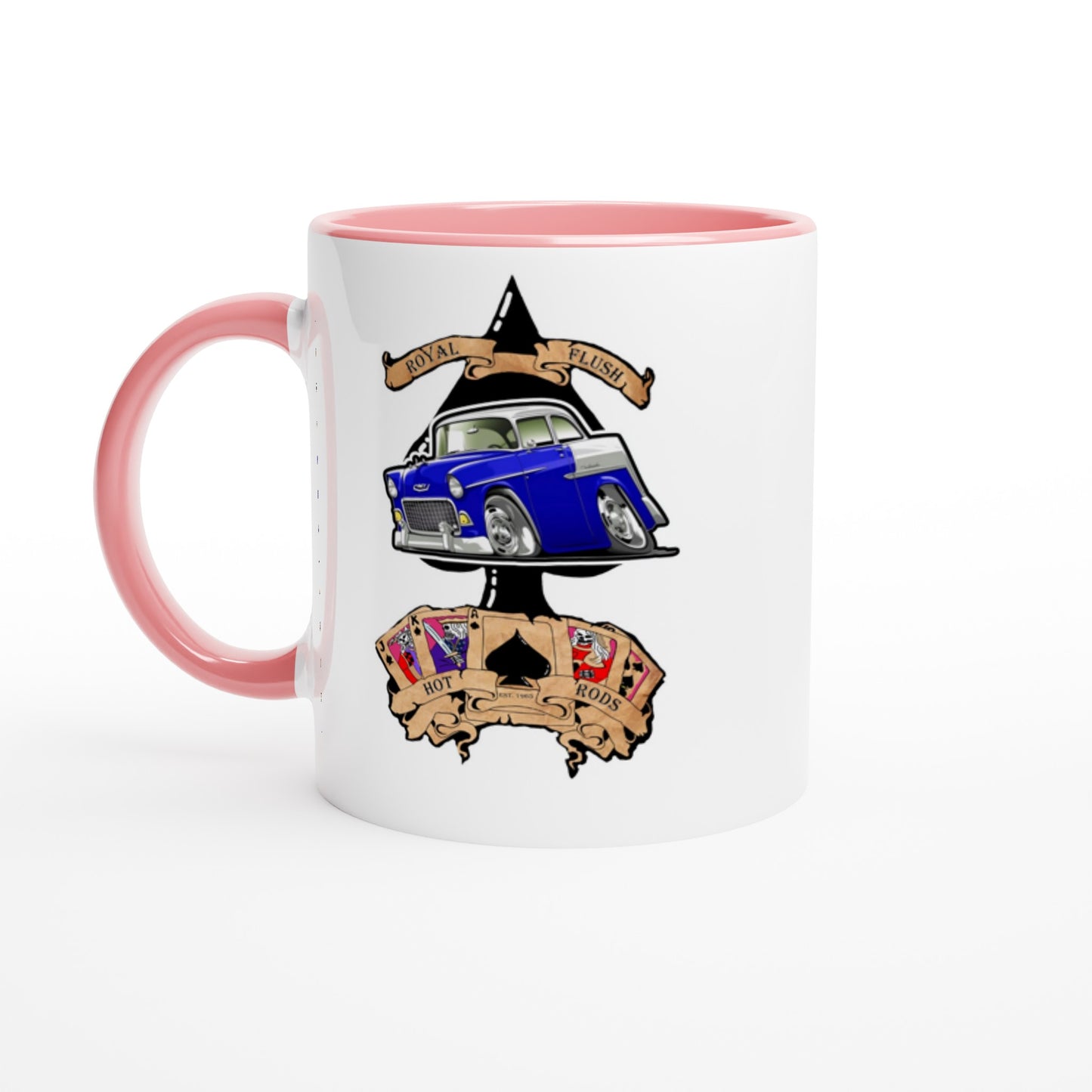 White 11oz Ceramic Mug with Color Inside