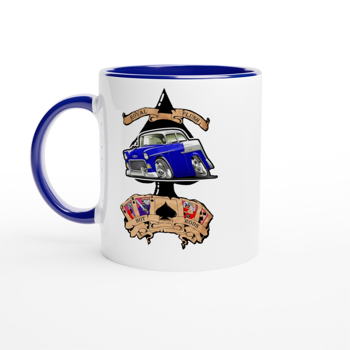 White 11oz Ceramic Mug with Color Inside
