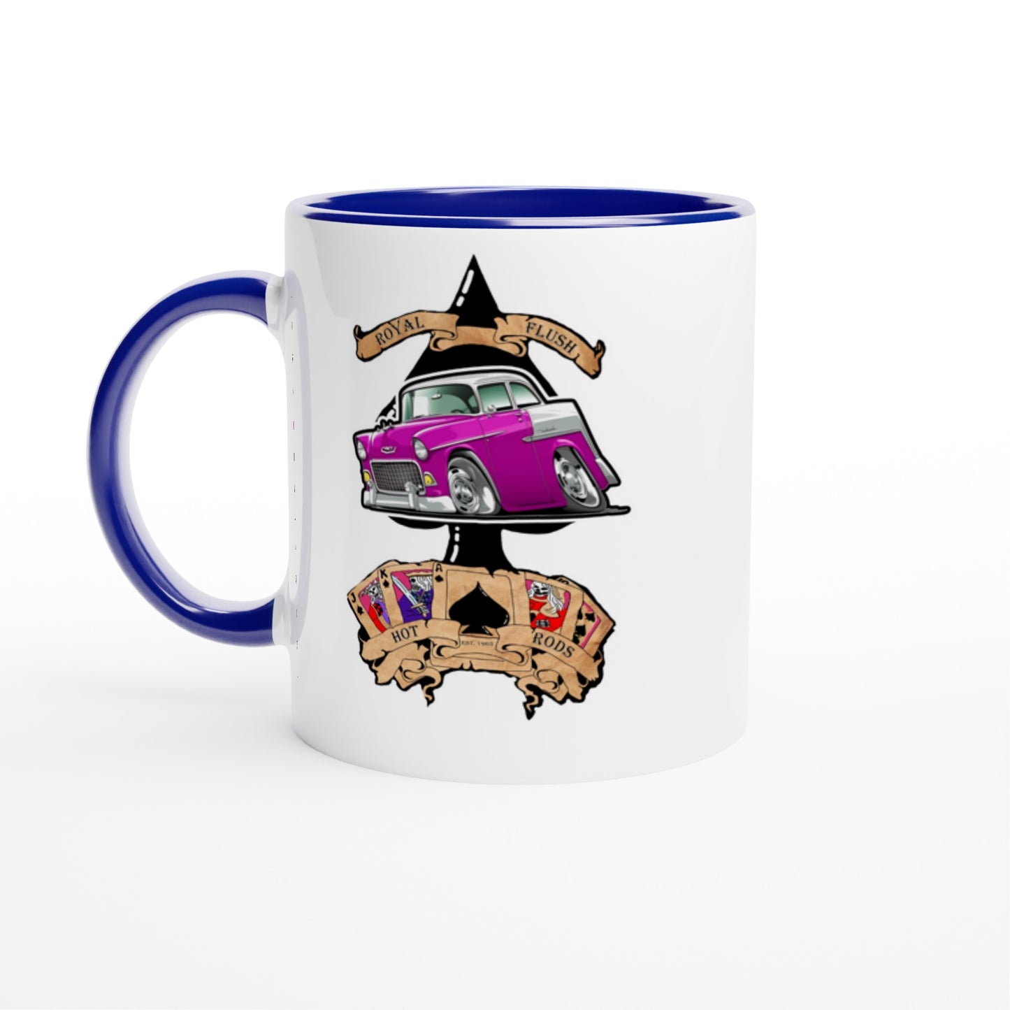White 11oz Ceramic Mug with Color Inside