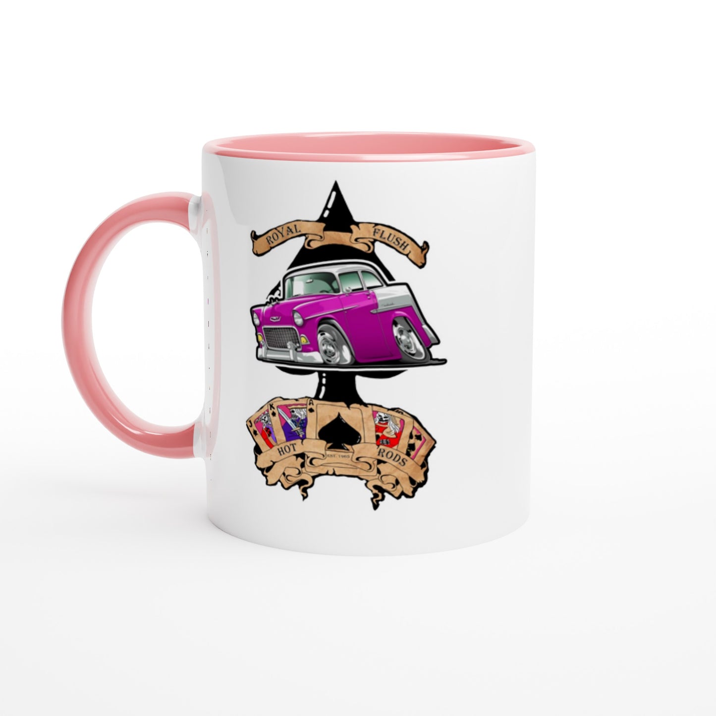 White 11oz Ceramic Mug with Color Inside