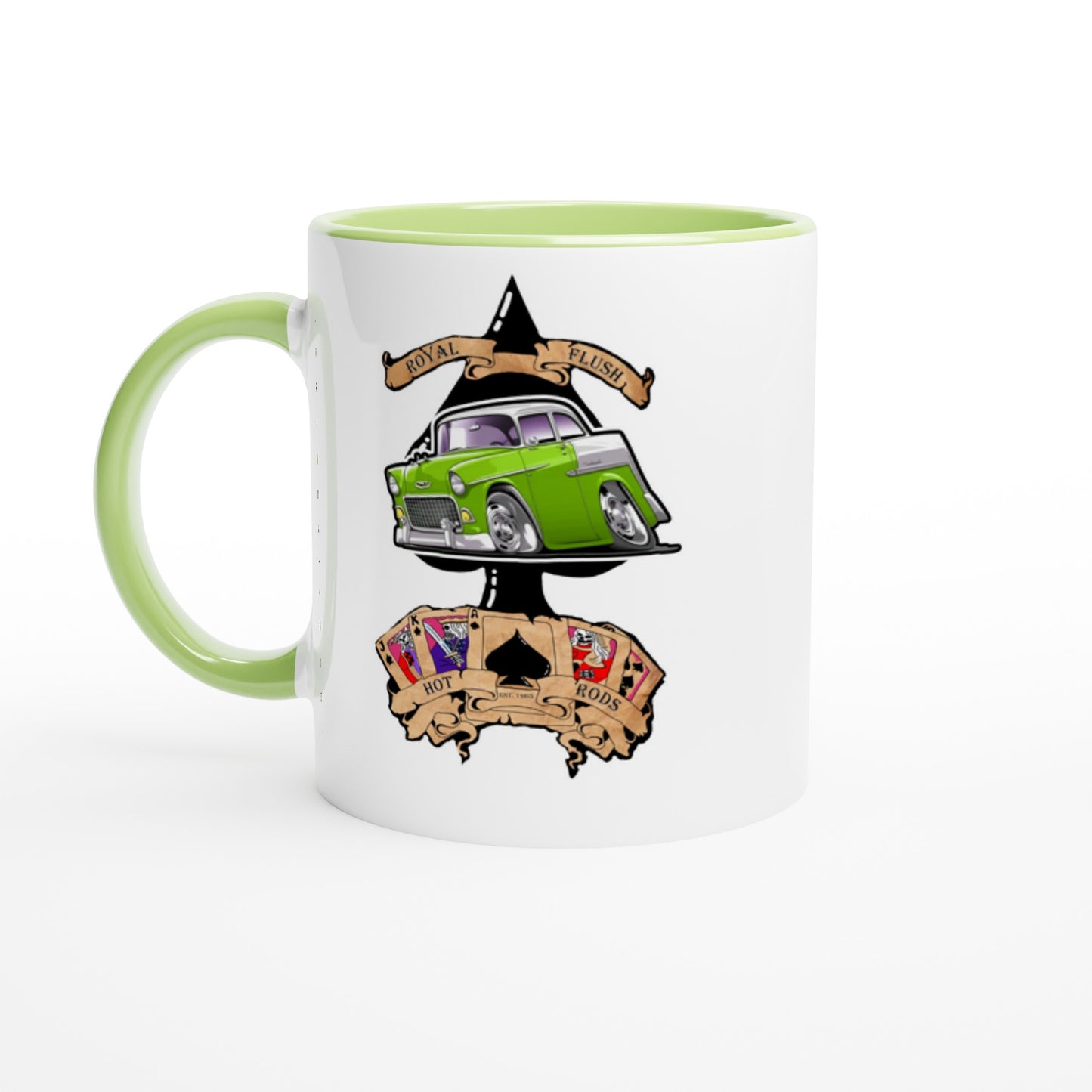 White 11oz Ceramic Mug with Color Inside