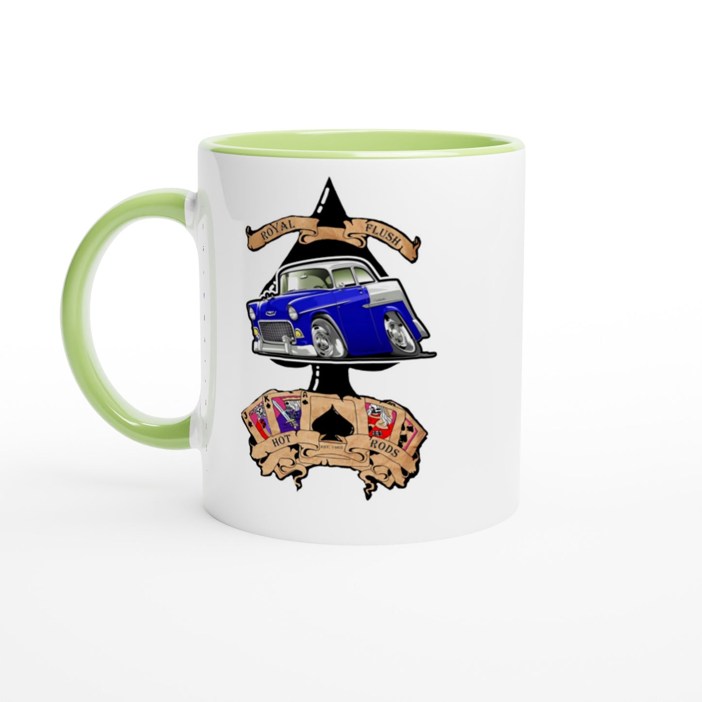 White 11oz Ceramic Mug with Color Inside