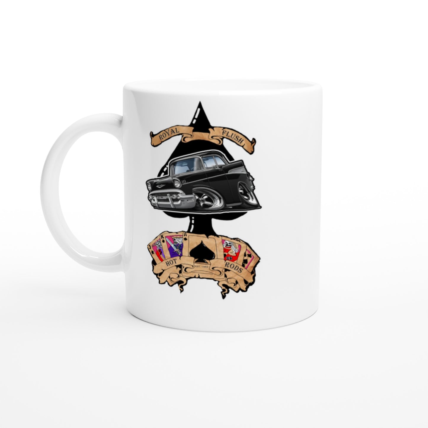 Ace of Spades Black '57 Chevy 11oz Coffee Mug