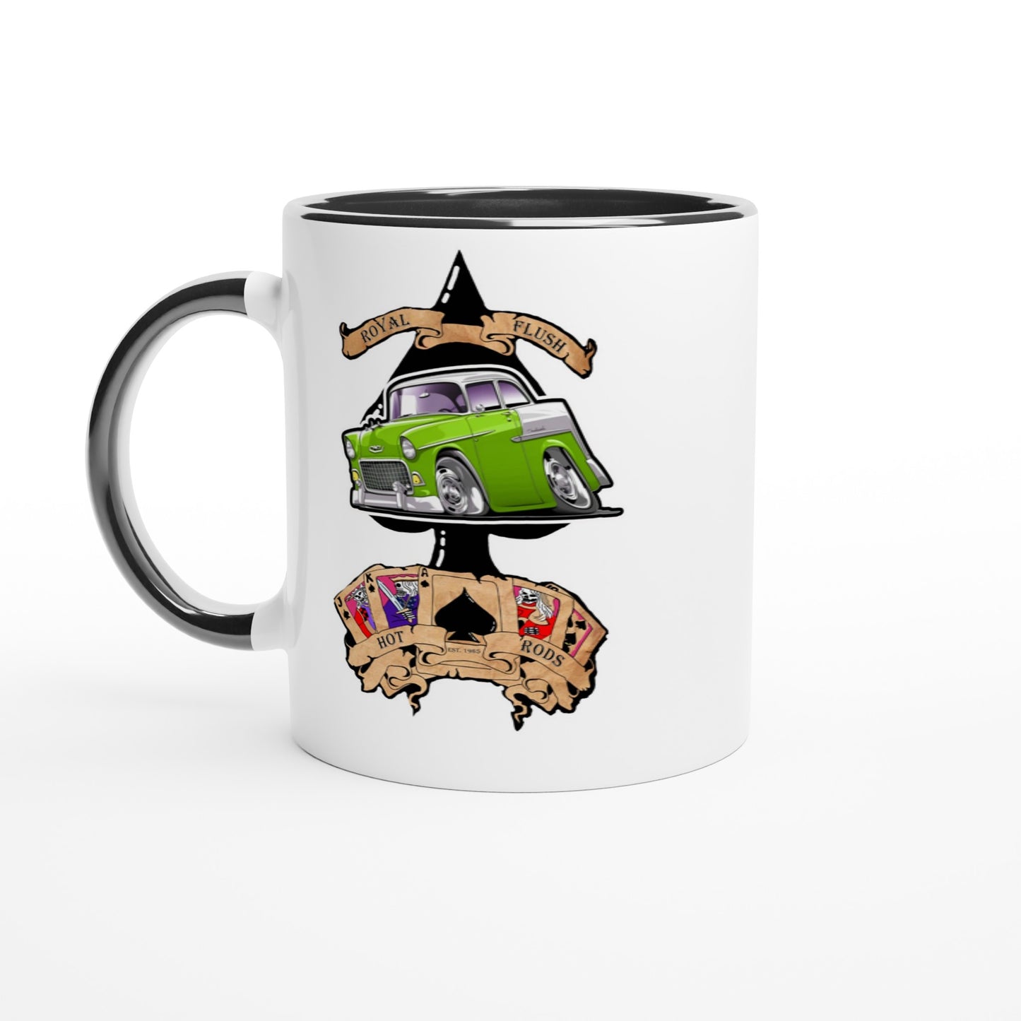 White 11oz Ceramic Mug with Color Inside