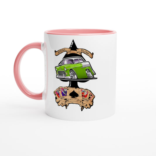 White 11oz Ceramic Mug with Color Inside