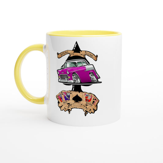 White 11oz Ceramic Mug with Color Inside