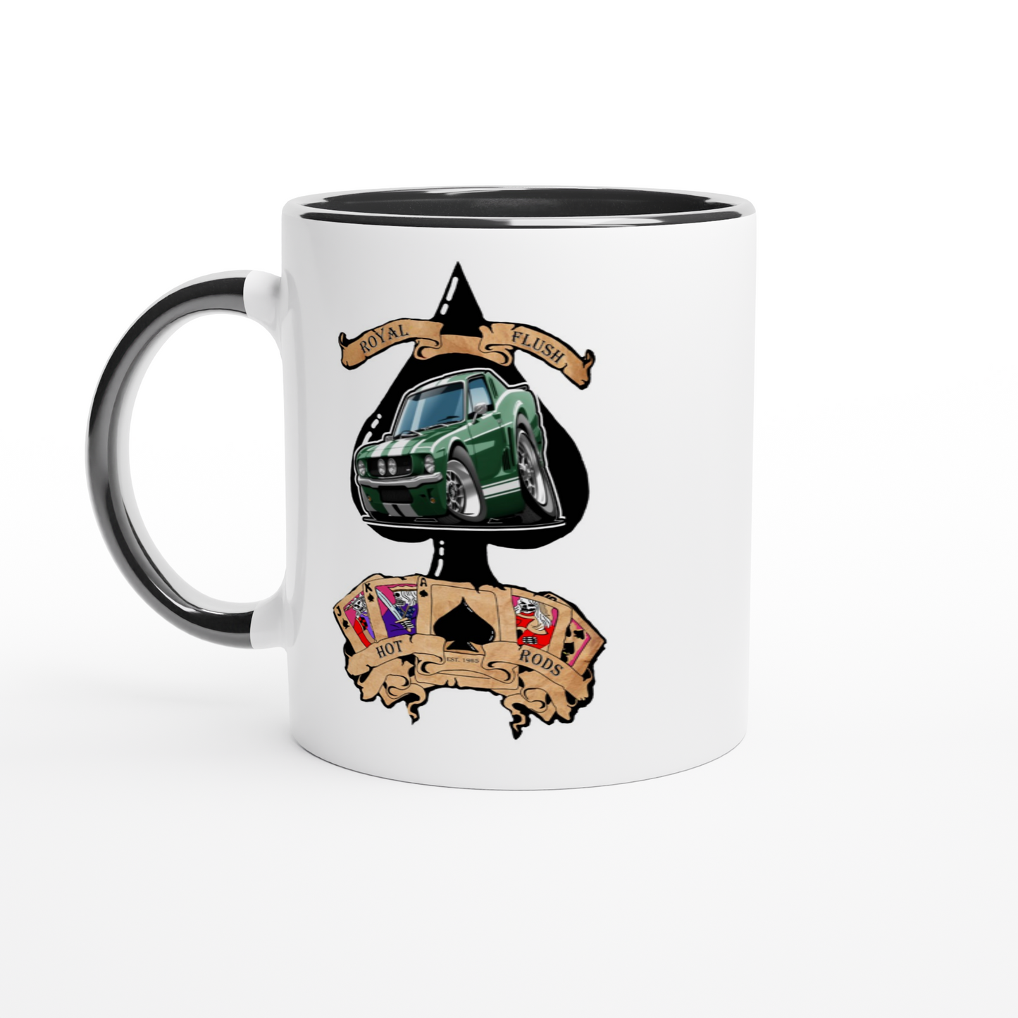 White 11oz Ceramic Mug with Color Inside
