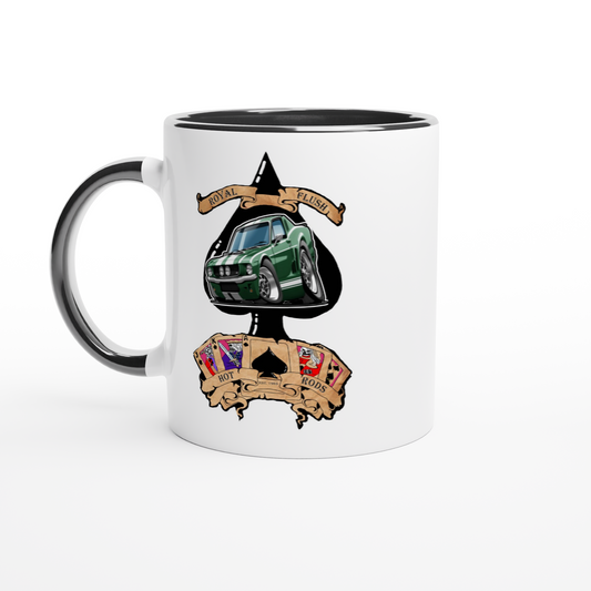 White 11oz Ceramic Mug with Color Inside