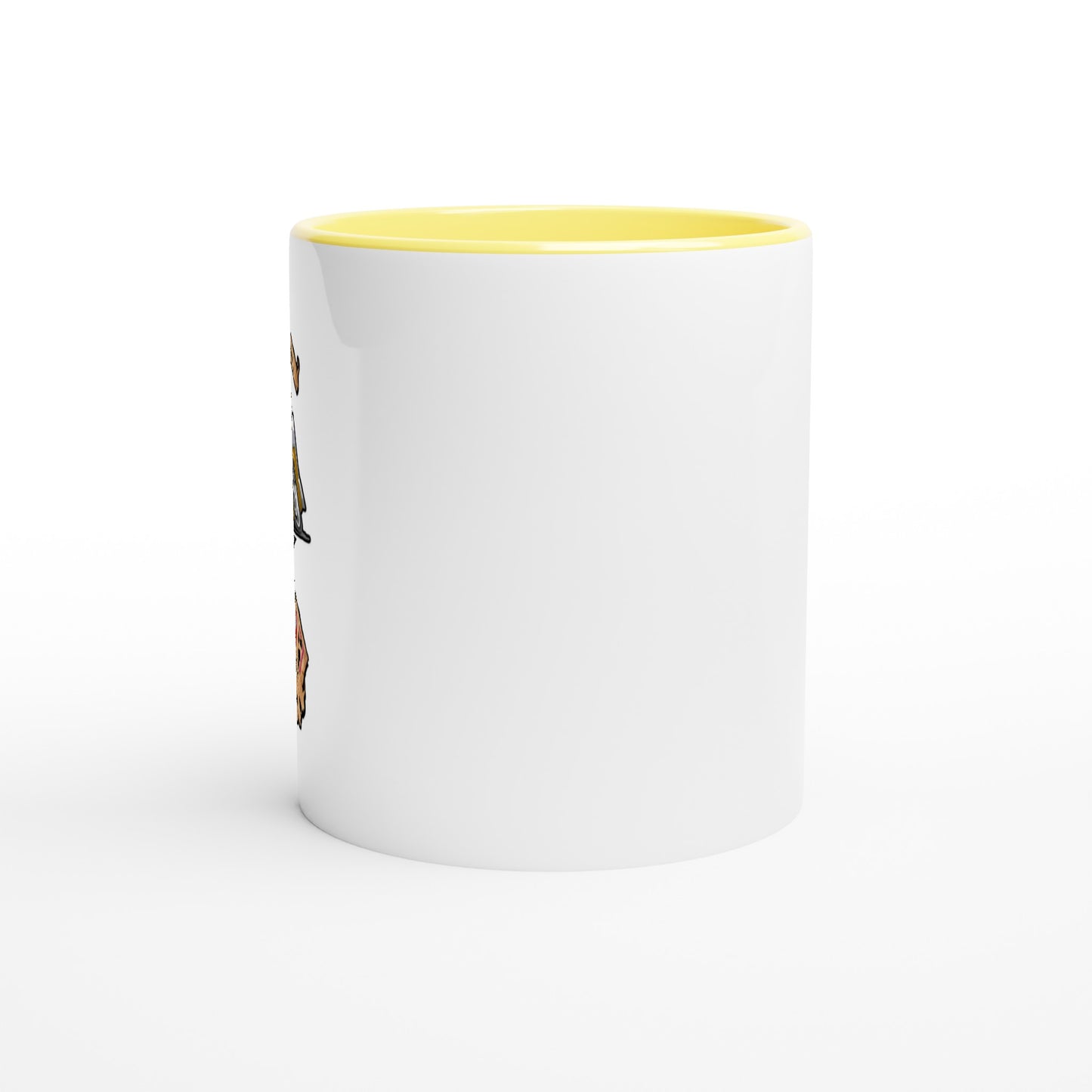 White 11oz Ceramic Mug with Color Inside