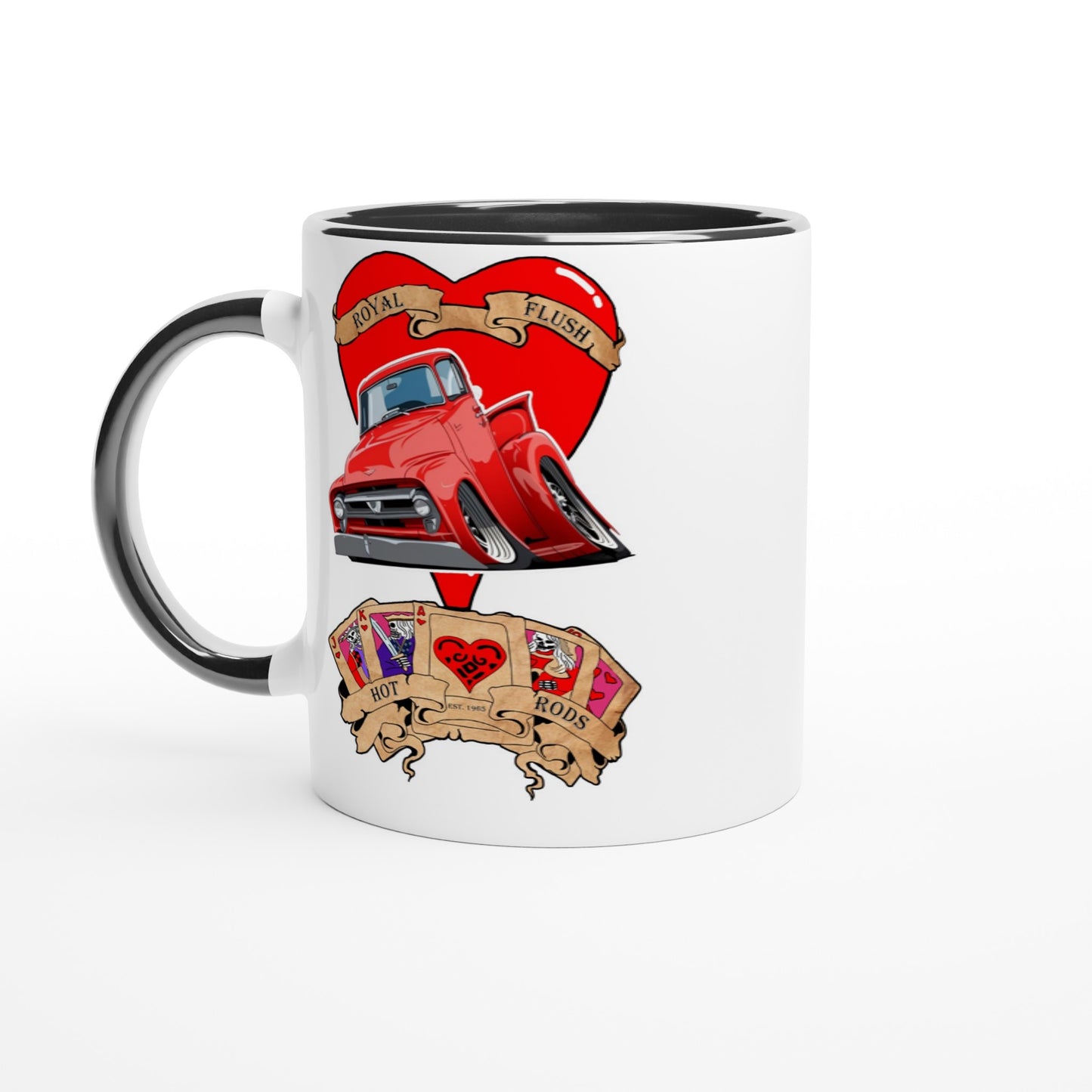 White 11oz Ceramic Mug with Color Inside