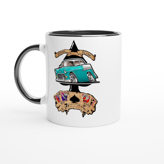 White 11oz Ceramic Mug with Color Inside