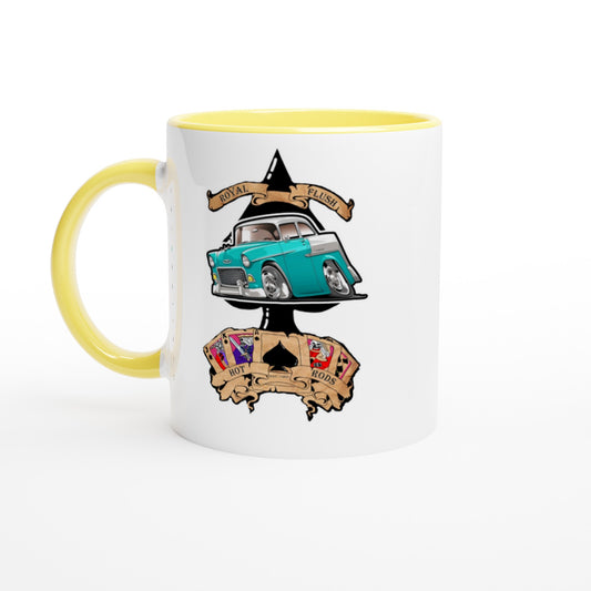 White 11oz Ceramic Mug with Color Inside