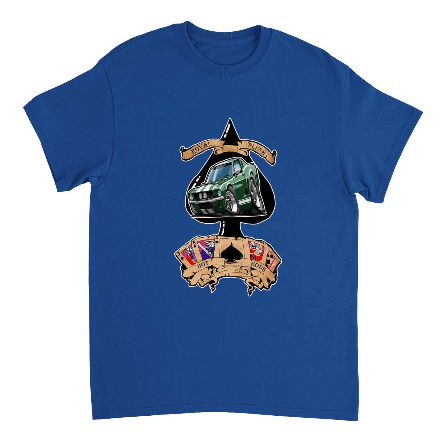 Heavyweight Unisex Crewneck T-shirt - Ace of Spades '55 Chevy