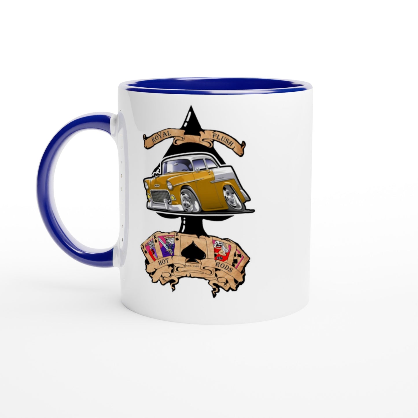 White 11oz Ceramic Mug with Color Inside