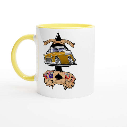 White 11oz Ceramic Mug with Color Inside