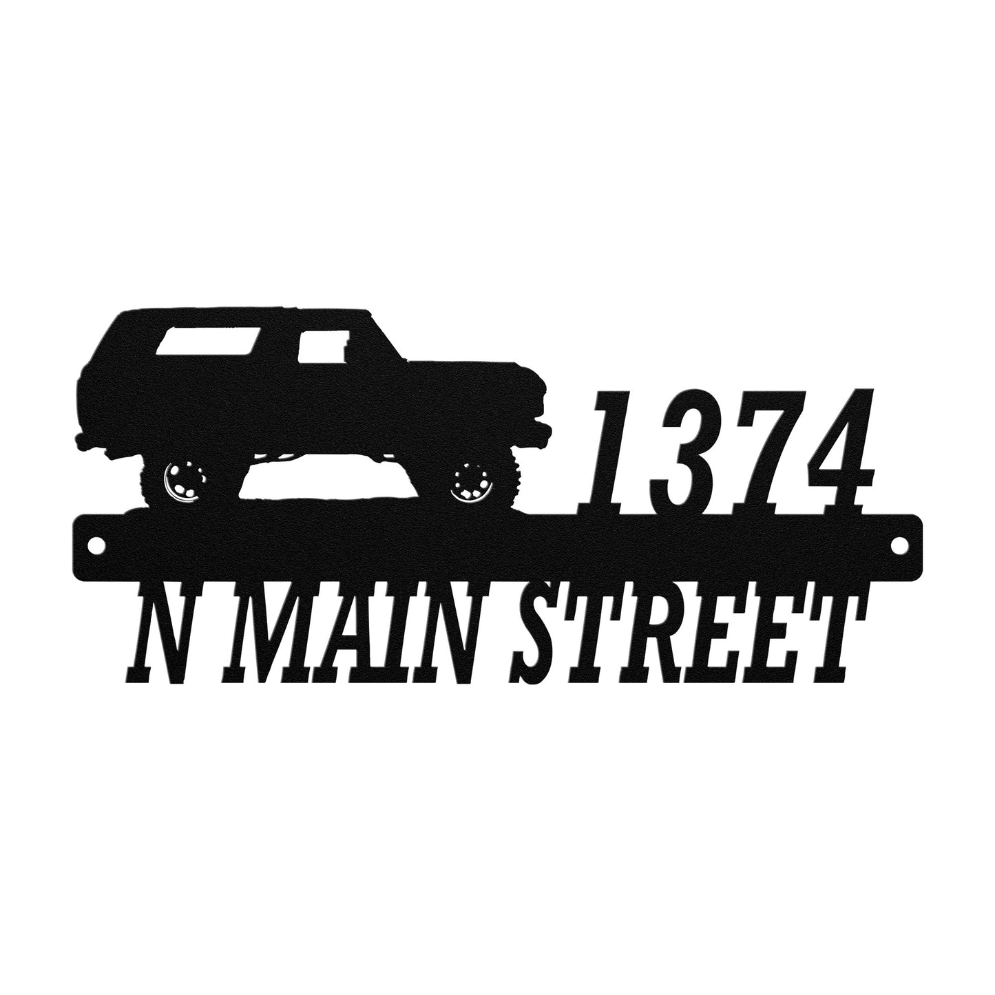 "Custom Metal Address Signs" - '79 Bronco