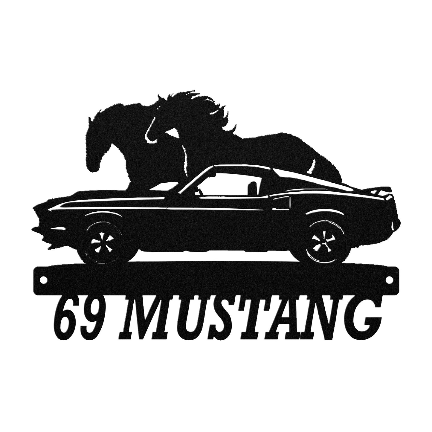 "Custom Metal Sign - 69 Mustang