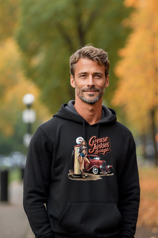 Grease Junkie's Garage - Red 32 Ford Hoodie
