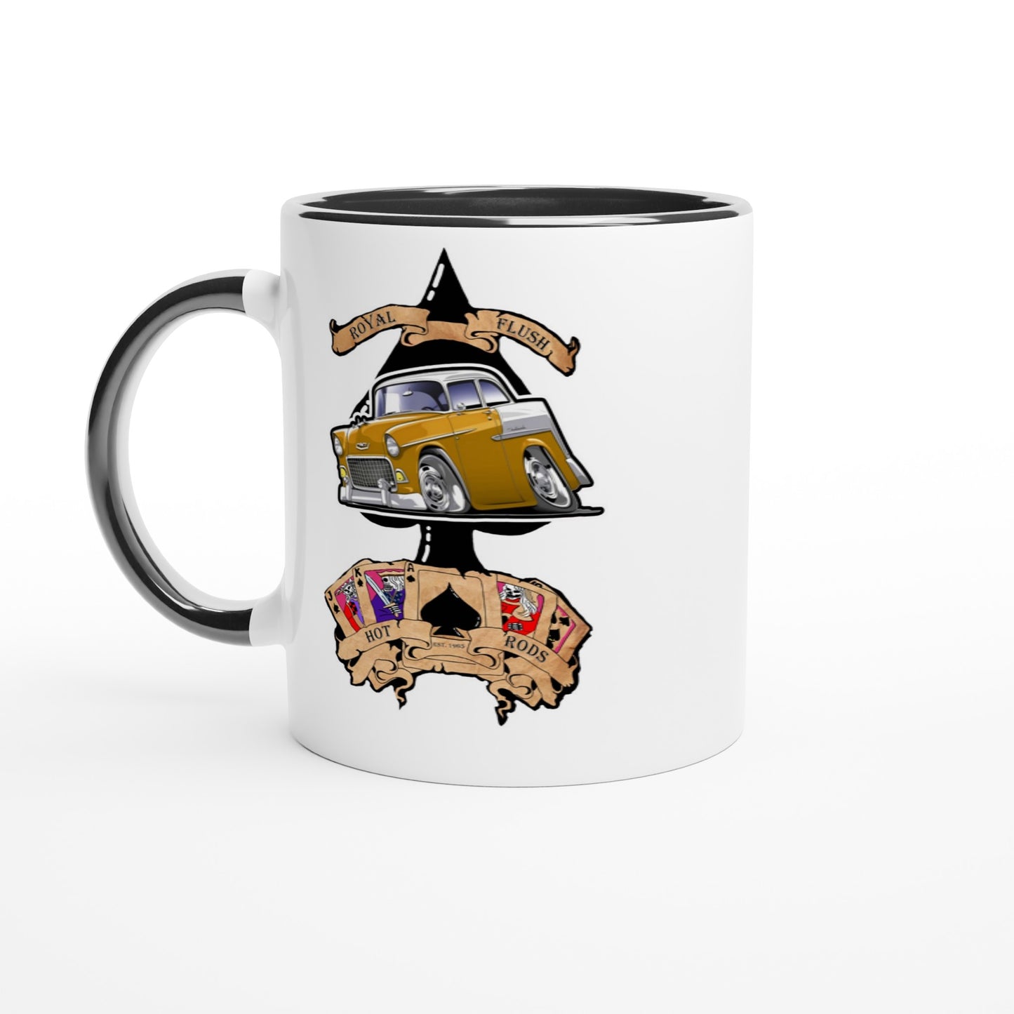 White 11oz Ceramic Mug with Color Inside