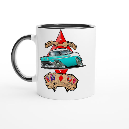 White 11oz Ceramic Mug with Color Inside