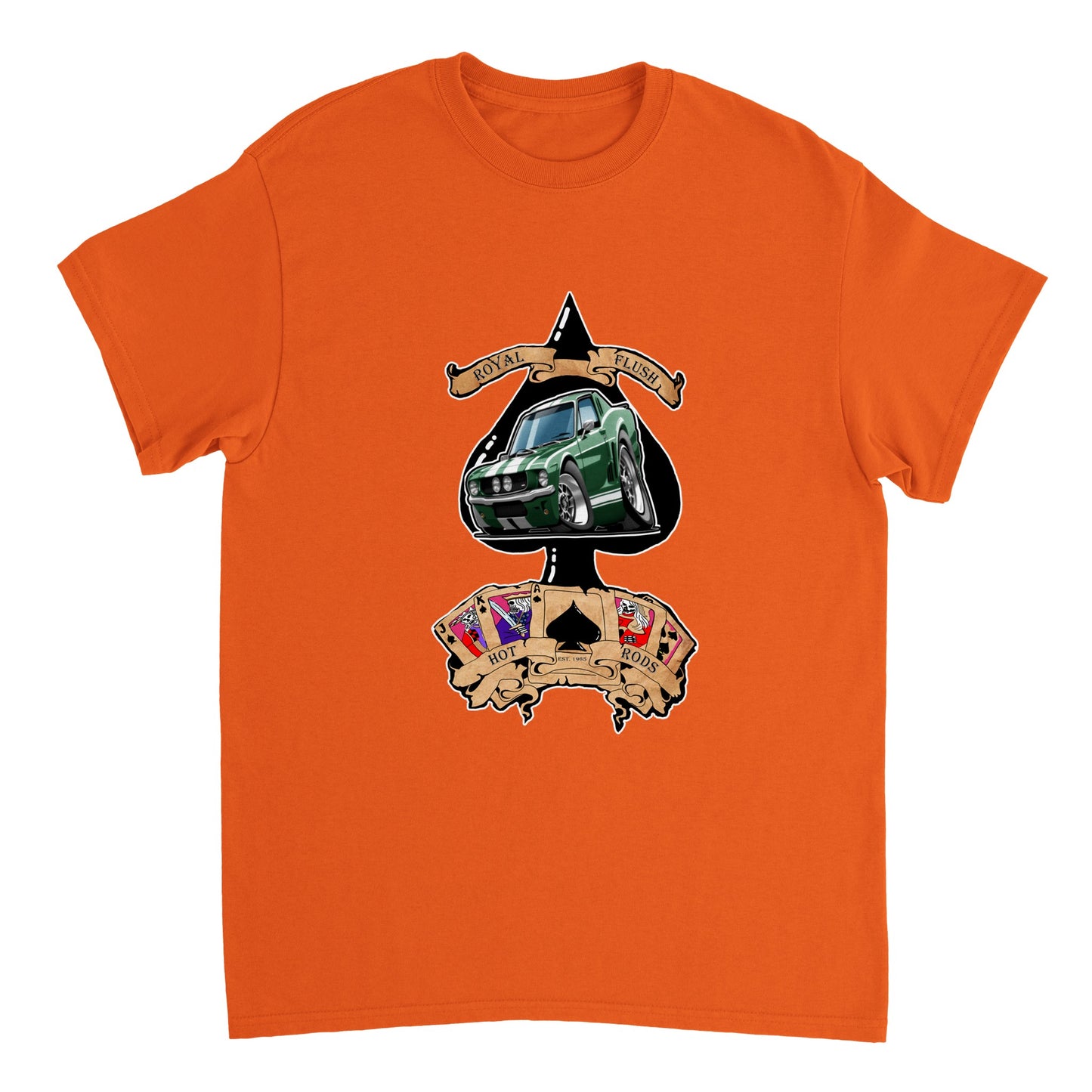 Heavyweight Unisex Crewneck T-shirt - Ace of Spades '55 Chevy