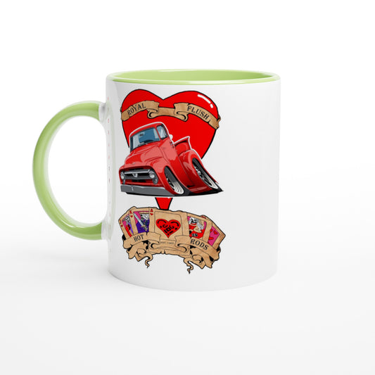 White 11oz Ceramic Mug with Color Inside